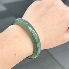 Load image into Gallery viewer, 31957 56.6mm Emerald Ocean’s Whisper Bluish Green Jadeite Bangle