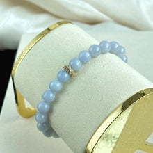 Load image into Gallery viewer, 120588 Furong Lavender Purple Type A Jadeite Beaded Bracelet