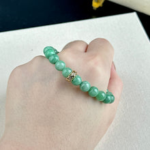 Load image into Gallery viewer, 121388 Apple Green Type A Jadeite Beaded Bracelet