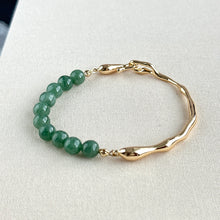 Load image into Gallery viewer, 1212489 Jin Yu Jadeite Cuff Bracelet 金玉之环