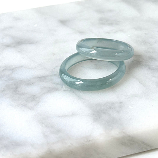 22488 Highly Translucent Sky Blue Type A Jade Ring