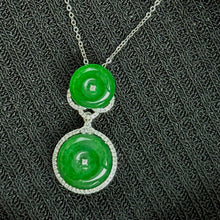 Load image into Gallery viewer, Celestial Duo Jadeite Pendant 双圆映辉