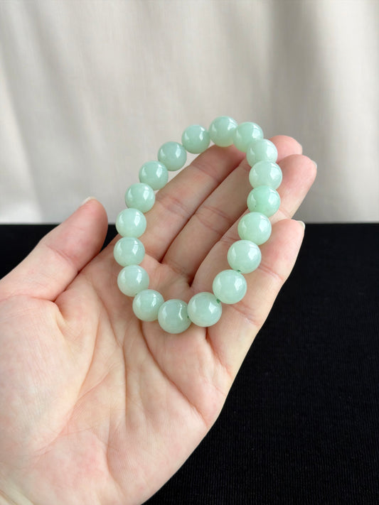 The Classic Evergreen 12.0mm Jadeite Bracelet 长青 (Preview)