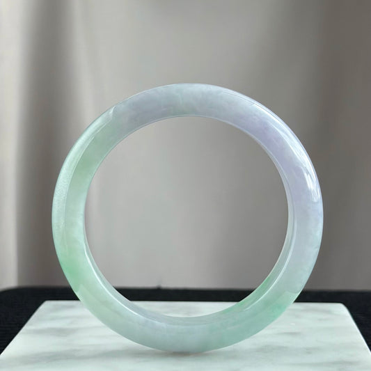 Aurora of the Jade Lake Jadeite Bangle 54.7mm 翠湖曙光