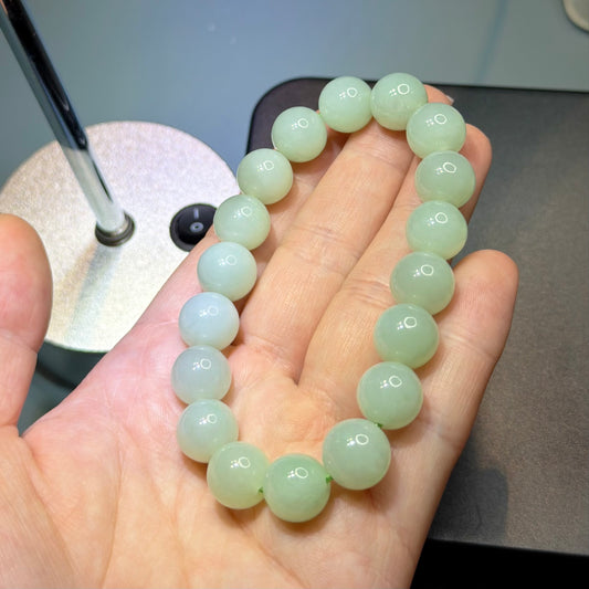 The Classic Evergreen 12.0mm Jadeite Bracelet 长青
