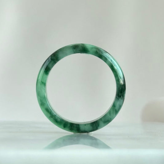 18.8mm Song of the Green Hills Jadeite Ring 青山吟