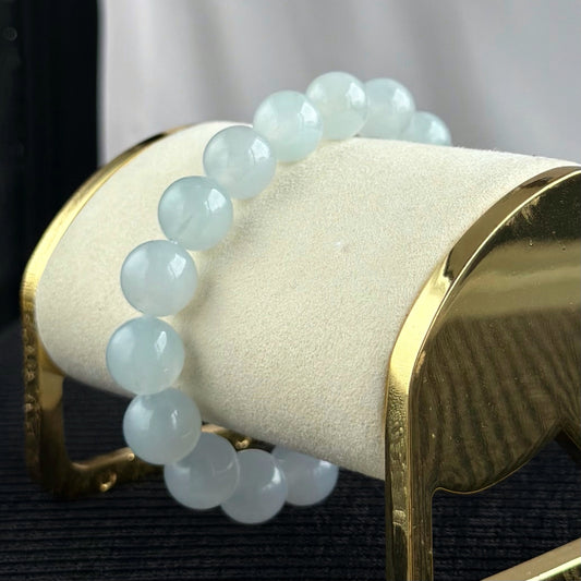 Lunar Drift 12.0mm Jadeite Bracelet 月澜浮光