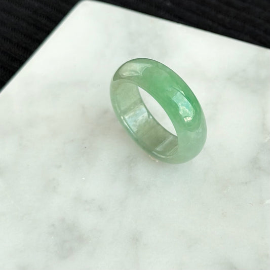18.2mm Green Mirage Jadeite Ring 翠幻