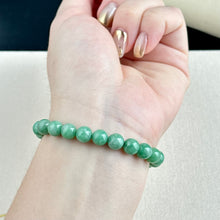 Load image into Gallery viewer, 121388 Apple Green Type A Jadeite Beaded Bracelet