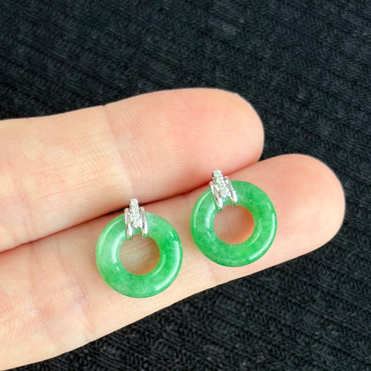 Circle of Grace Jadeite Earrings 圆韵之环