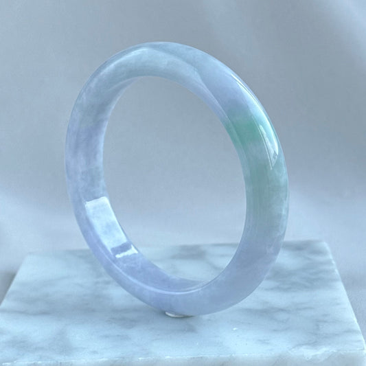 兰湖晓雾 Mist over Orchid Lake Jadeite Bangle 58.2mm
