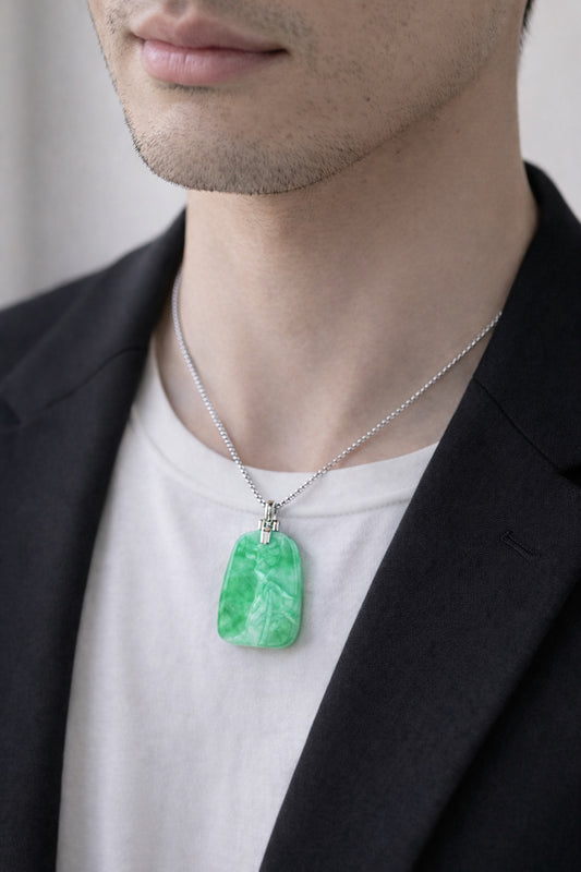 The Verdant Life-Tree Jadeite Pendant 翠木逢春