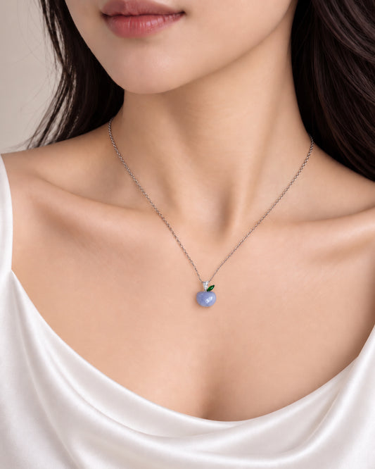 The Lavender Orchard Jade Pendant 紫露华果
