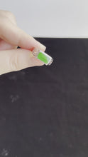 Load and play video in Gallery viewer, 82799 19mm Imperial Green Jadeite with 18K White Gold and Diamonds