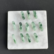 Load image into Gallery viewer, 41488 Icy Green Floral Type A Jadeite Ring