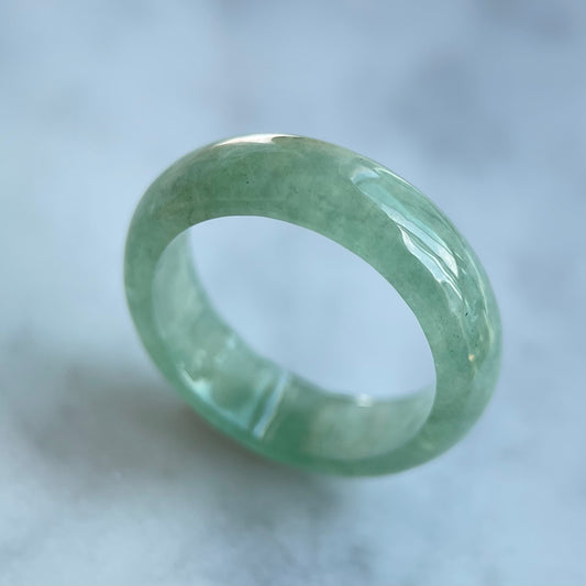62338 Light Green Type A Jadeite Ring