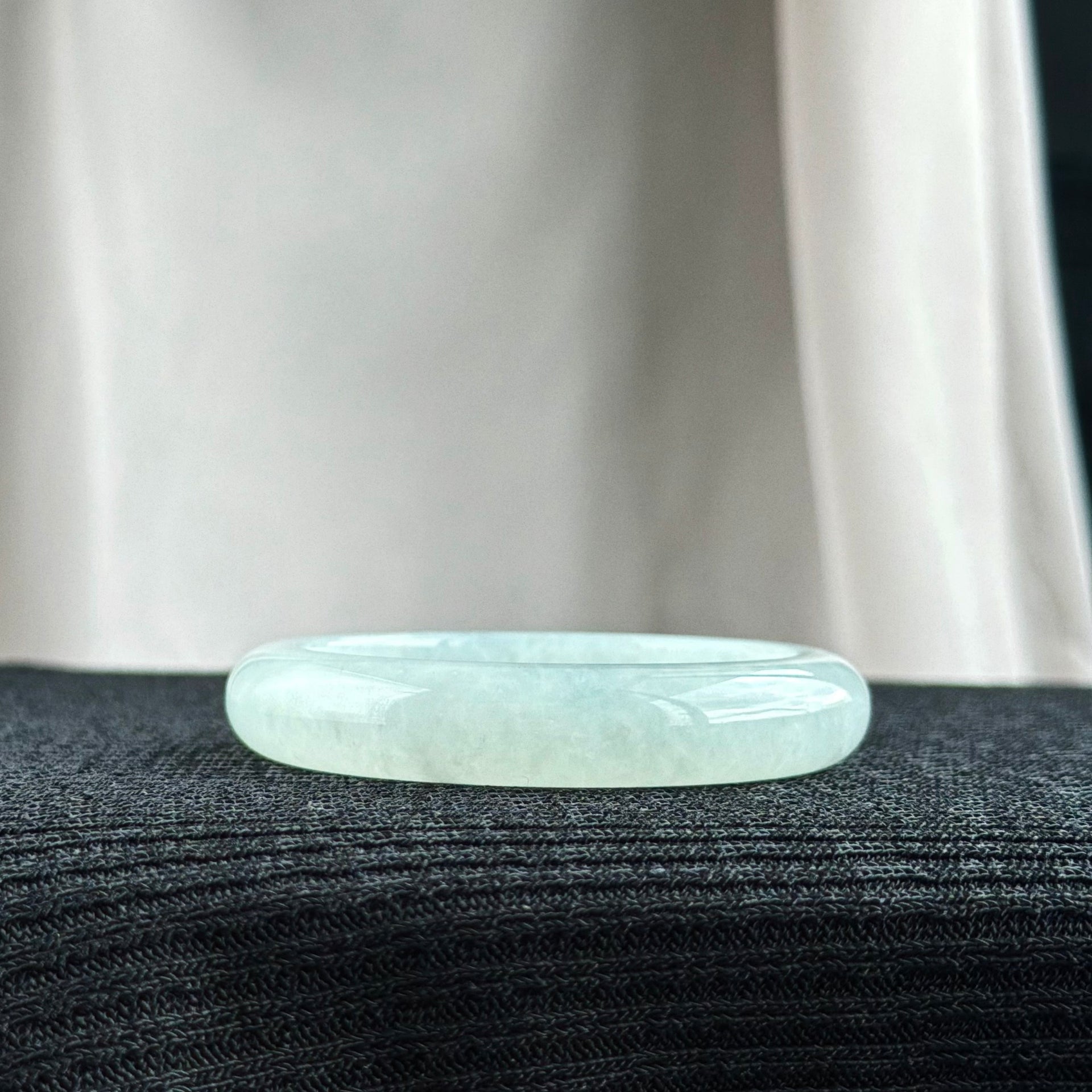 Winter Whisper Jadeite Bangle 55.9mm 冬曦轻语