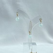 Load image into Gallery viewer, 102568 Icy White Jadeite Earring with 18K Yellow Gold
