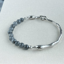 Load image into Gallery viewer, Moonshadow Arc Jadeite Cuff Bracelet
