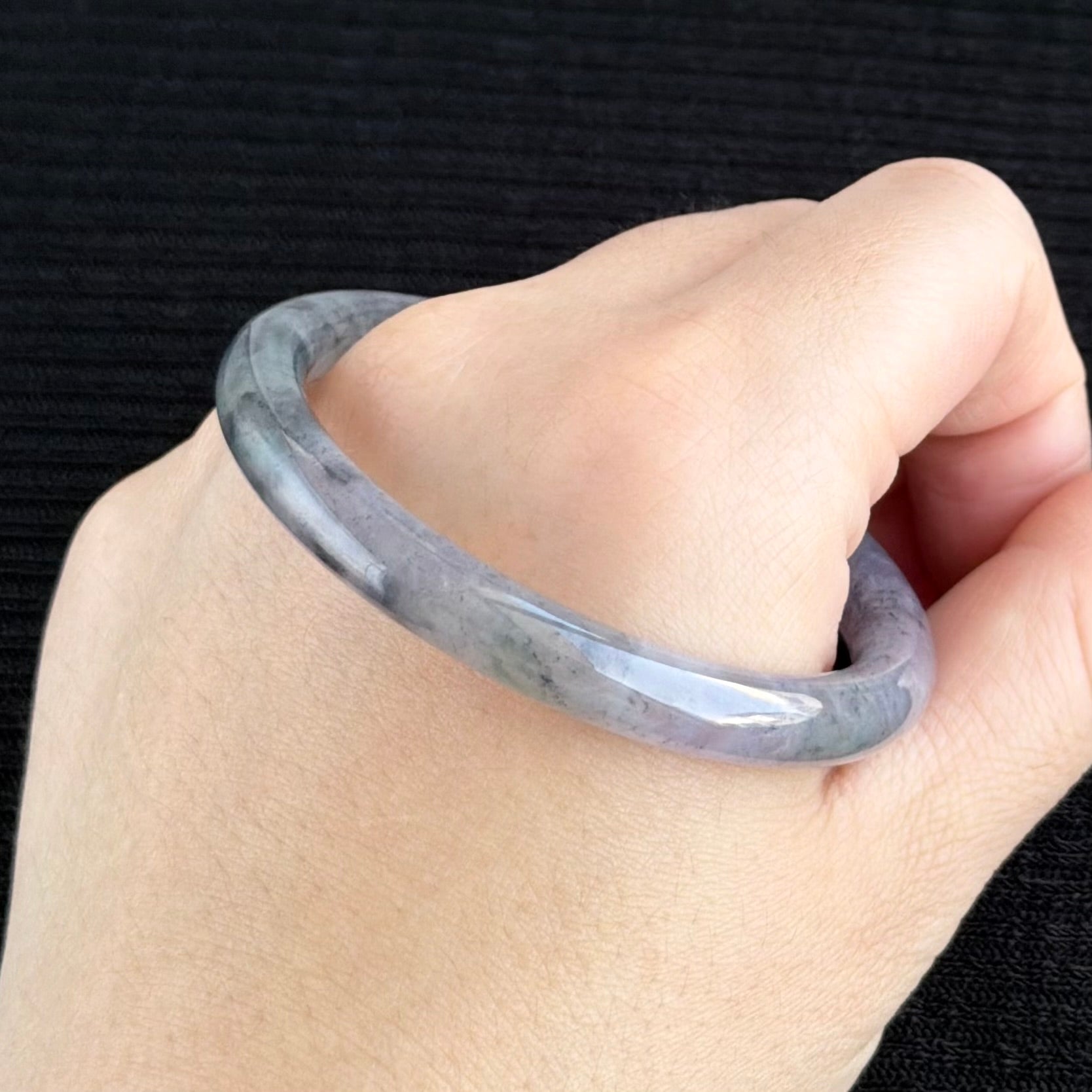 Twilight over the Silk Road Jadeite Bangle 54.8mm 西域晚霞