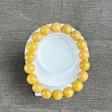 Load image into Gallery viewer, 13289 Golden Fortune Type A Yellow Jadeite Beaded Bracelet
