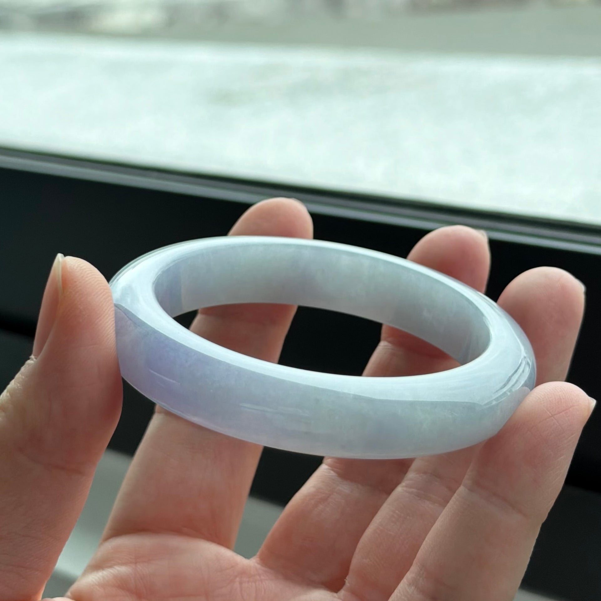 Dawn Over Violet Skies Jadeite Bangle 54.2mm 晓空紫韵