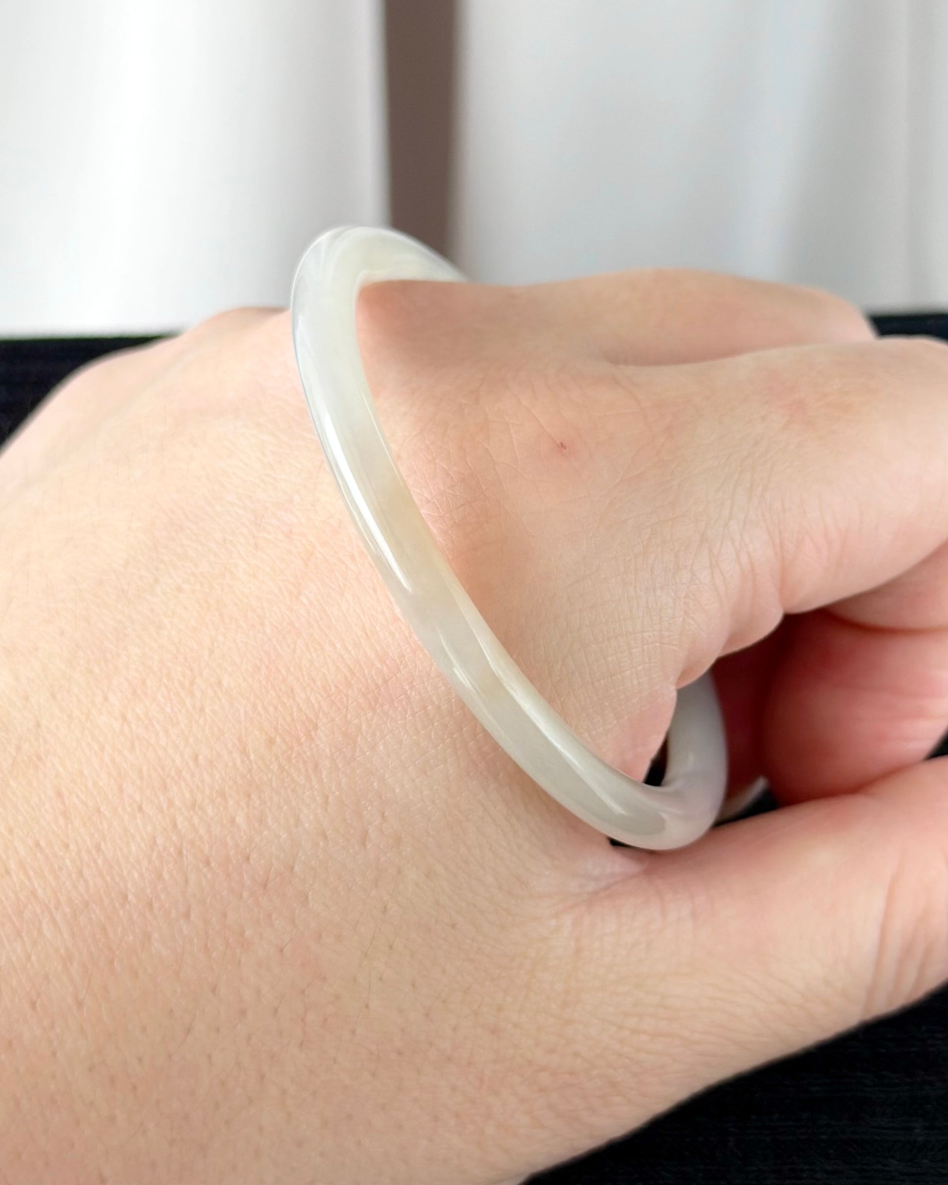 The Dawn Lotus 50.5mm Nephrite Bangle 晨曦初荷 (Preview)