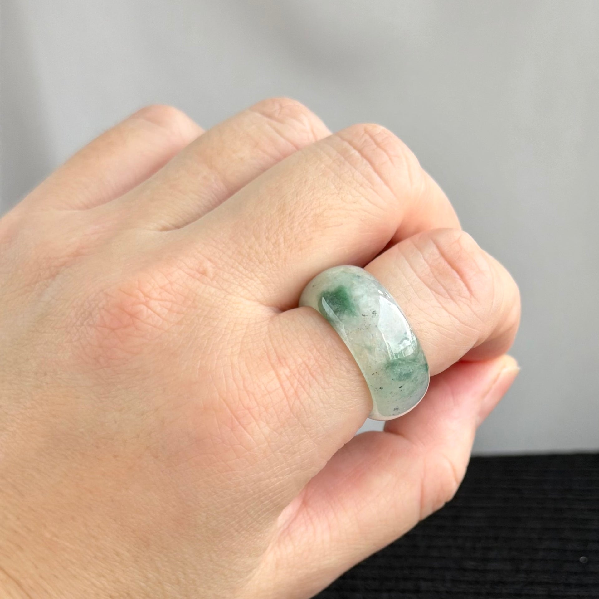 The Stardust Galax: Cosmic Ink 20mm Jadeite Ring 星辰流光