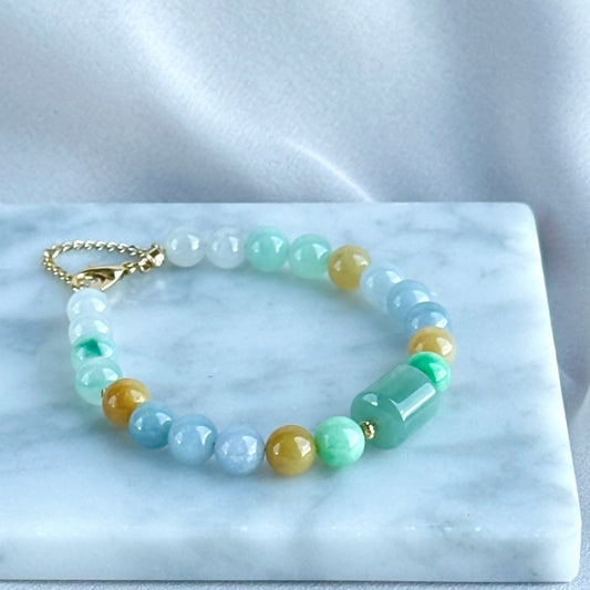 22388 Jade of Abundance Highly Translucent Bracelet
