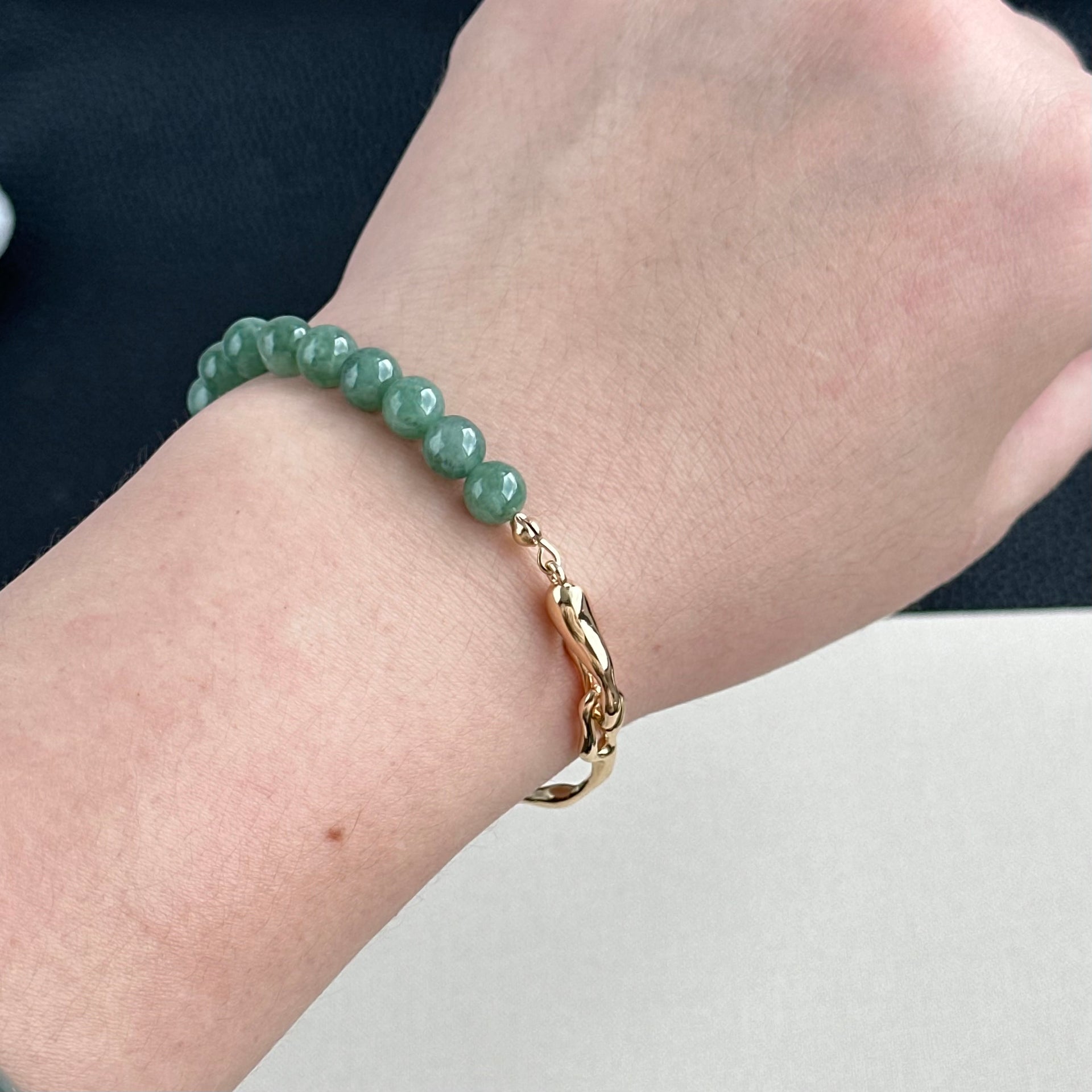 1212489 Jin Yu Jadeite Cuff Bracelet 金玉之环