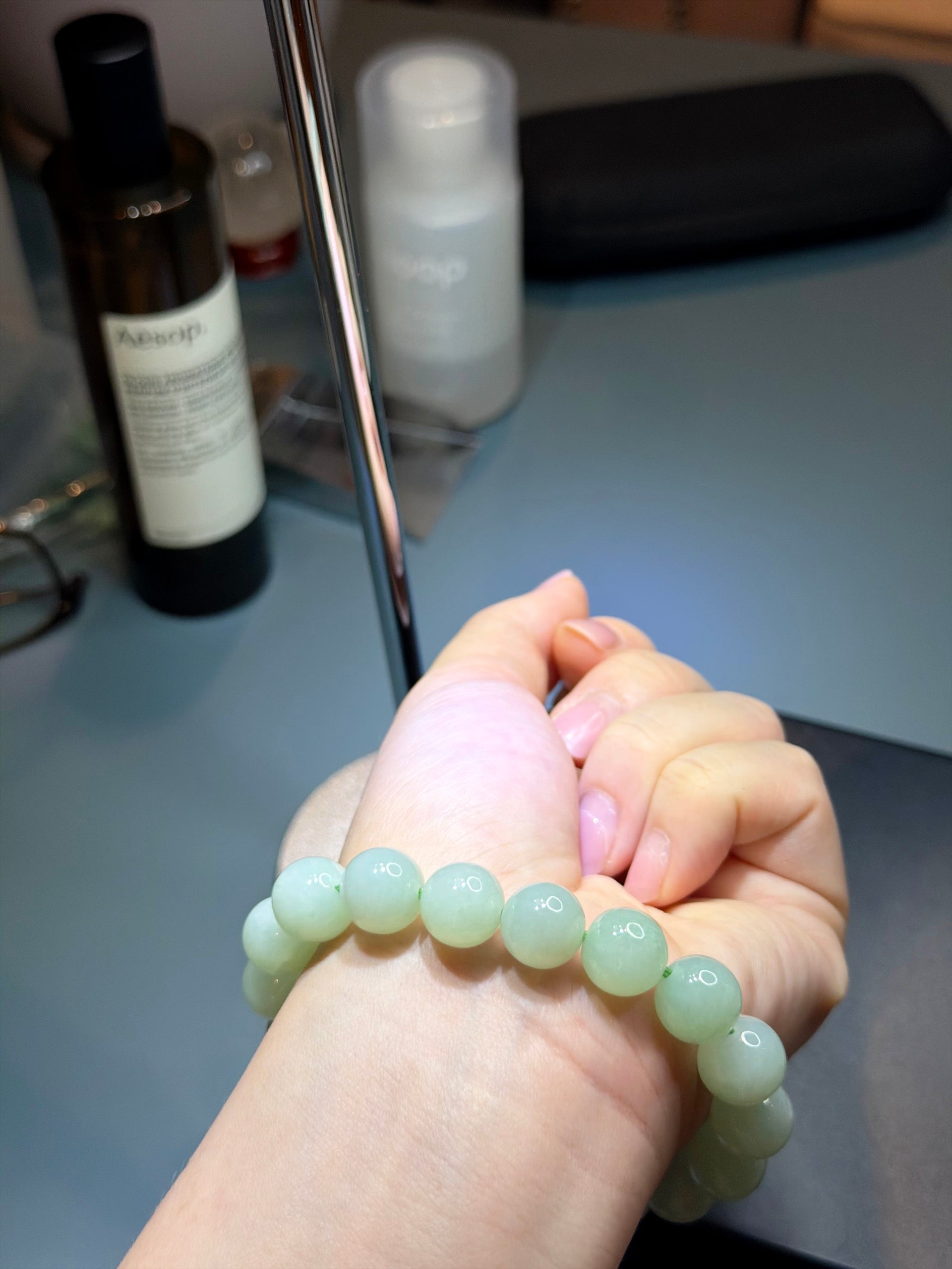 The Classic Evergreen 12.0mm Jadeite Bracelet 长青