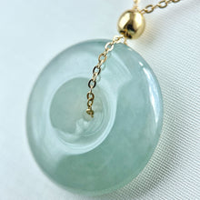 Load image into Gallery viewer, 33389 Translucent Light Green Jadeite Donut Pendant
