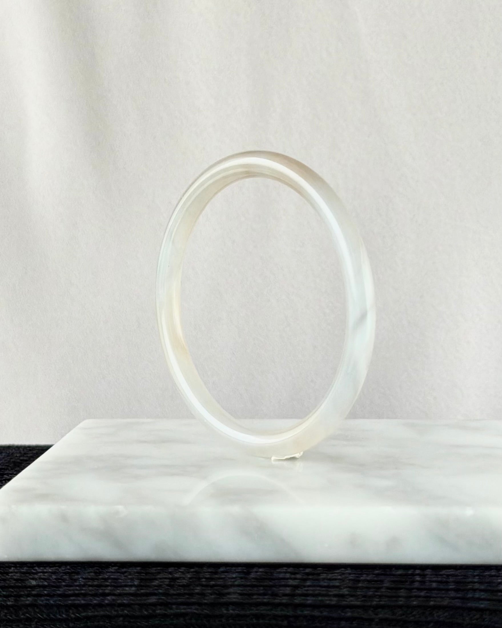 The Dawn Lotus 50.5mm Nephrite Bangle 晨曦初荷 (Preview)
