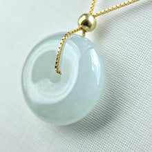 Load image into Gallery viewer, 208589 Translucent White Jadeite Donut Pendant
