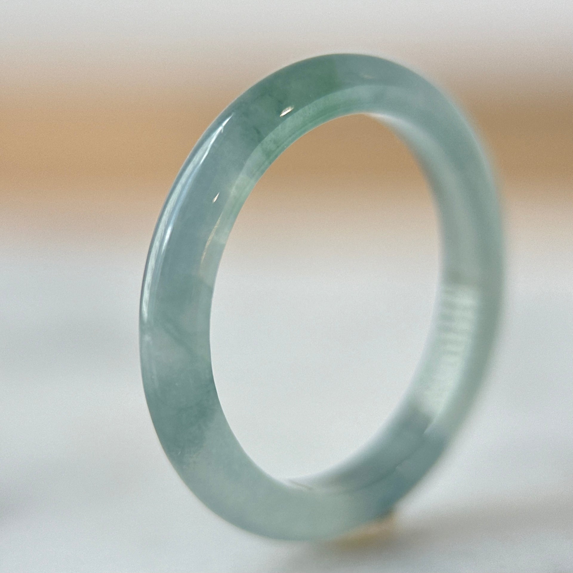 22488 Highly Translucent Sky Blue Type A Jade Ring