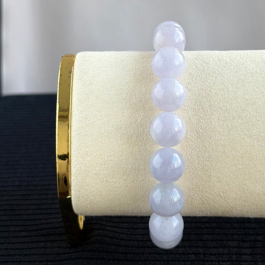 The Violet Empress Strand 12.0mm Jadeite Bracelet 紫韵天香
