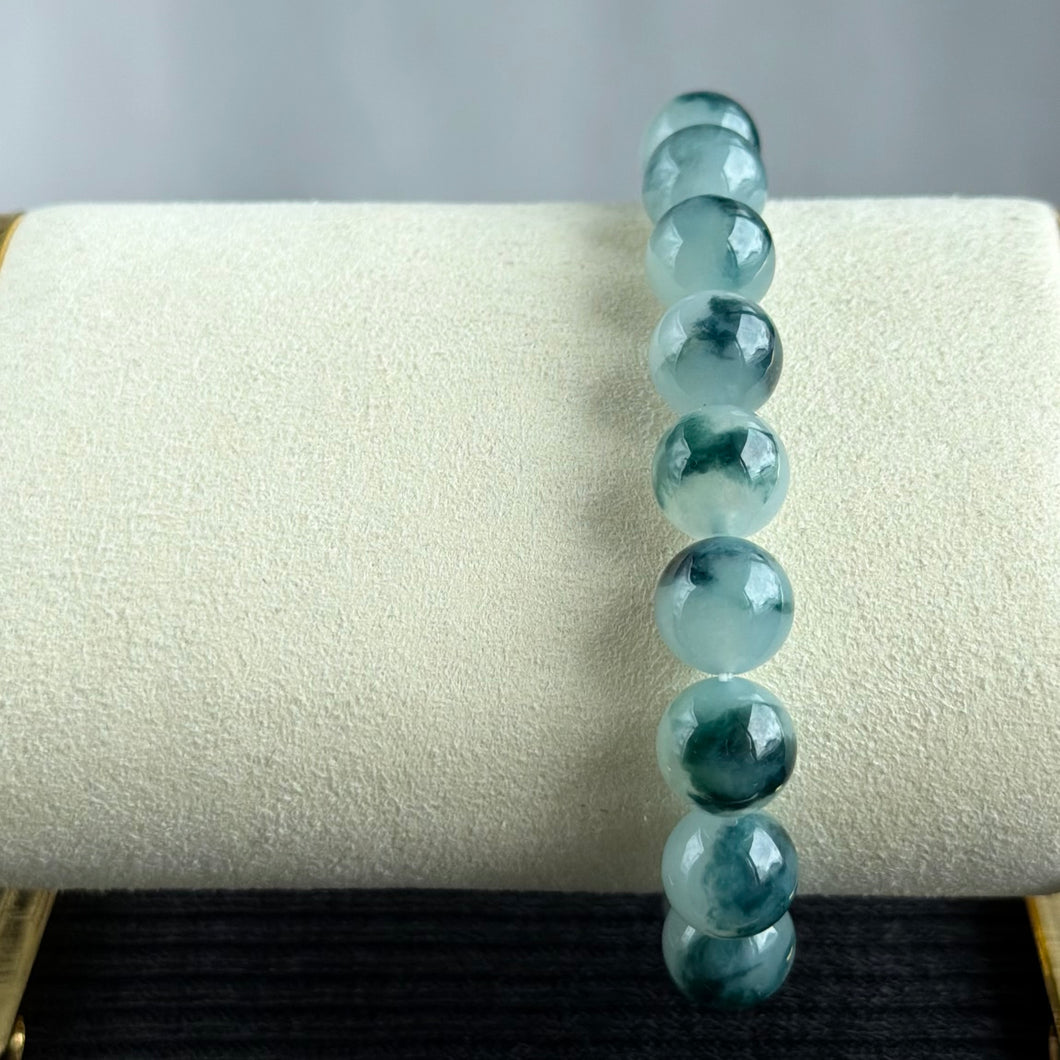 Whispers of Moss 10.0mm Jadeite Bracelet 青苔私语