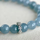 120188 Royal Blue Translucence Type A Jadeite Beaded Bracelet
