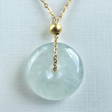 Load image into Gallery viewer, 619488 Highly Translucent Icy White Jadeite Donut Pendant
