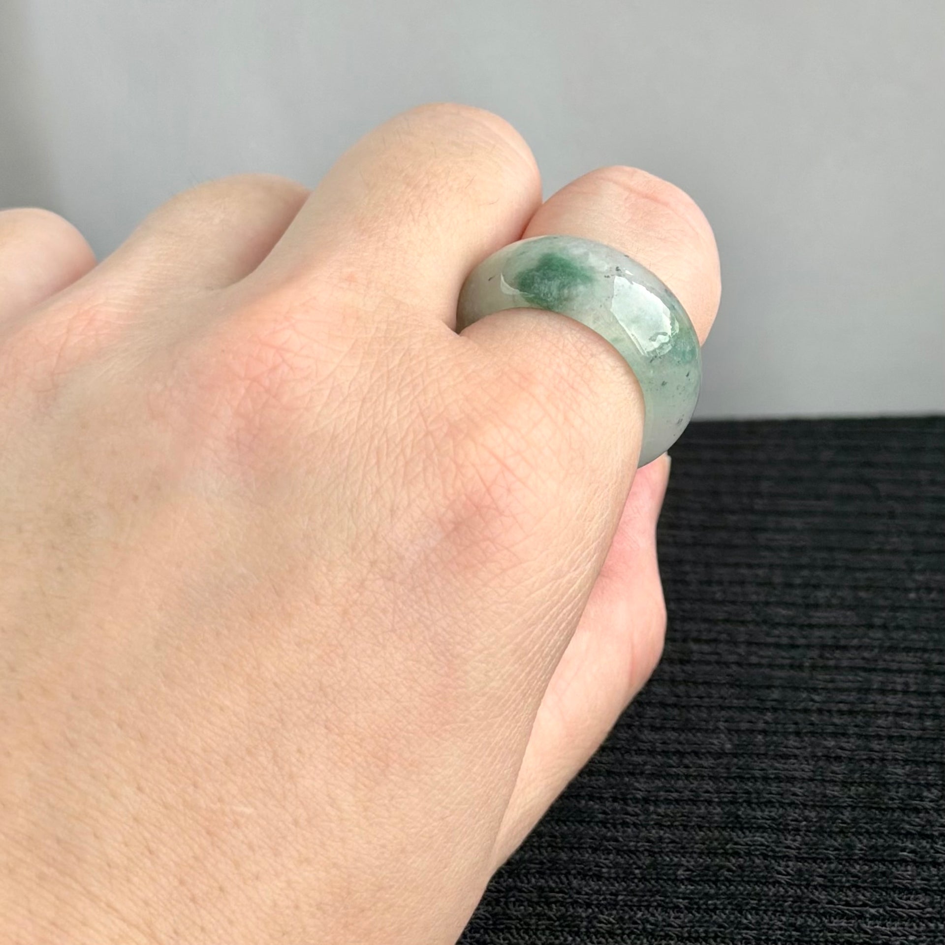 The Stardust Galax: Cosmic Ink 20mm Jadeite Ring 星辰流光
