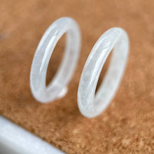 Load image into Gallery viewer, Slim Icy White Jadeite Ring
