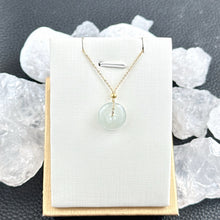 Load image into Gallery viewer, 619488 Highly Translucent Icy White Jadeite Donut Pendant
