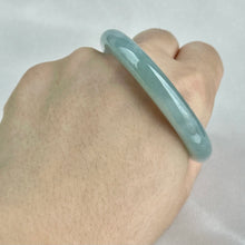 Load image into Gallery viewer, 111754 53.5 Oval Highly Translucent Blue Jadeite Bangle

