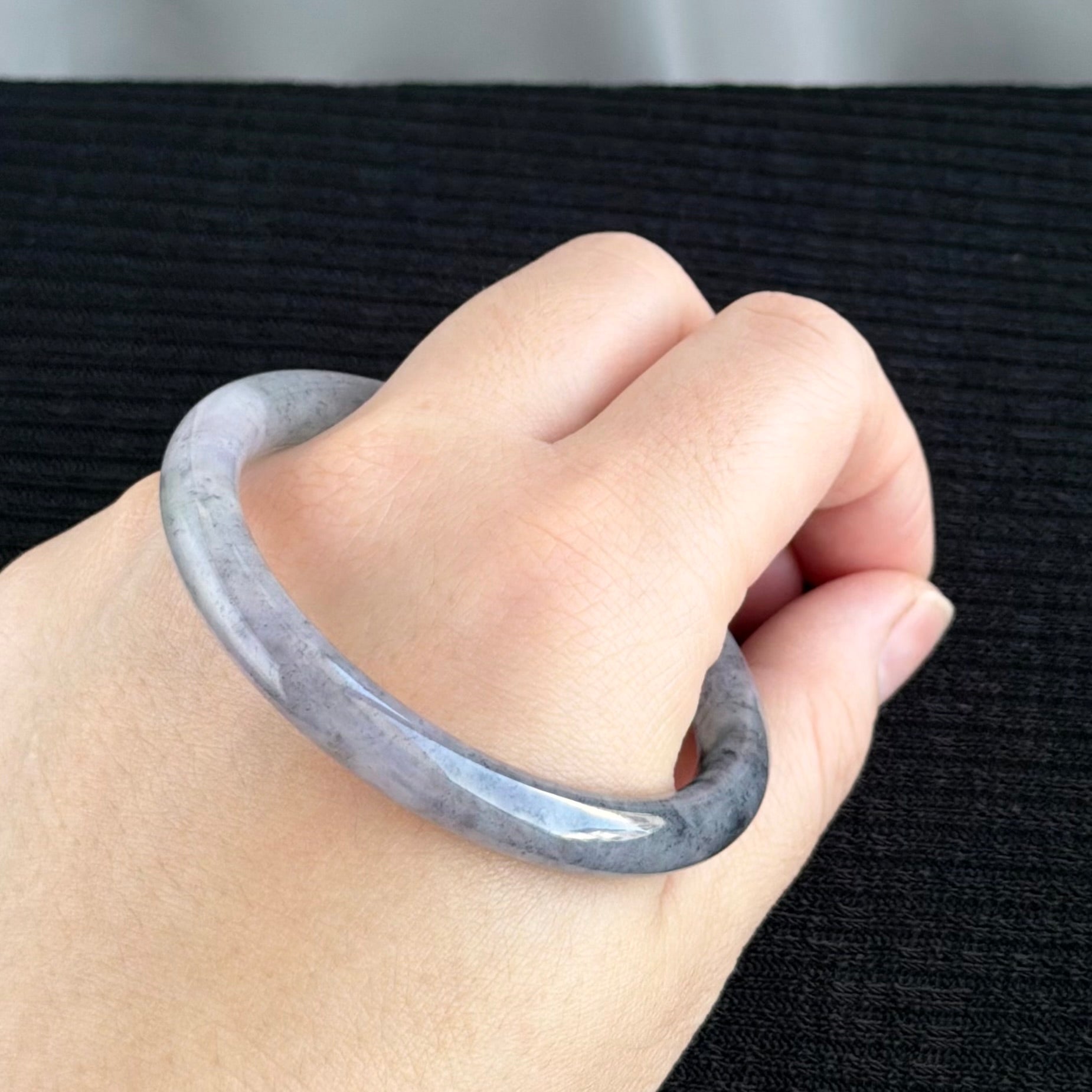 Twilight over the Silk Road Jadeite Bangle 54.8mm 西域晚霞