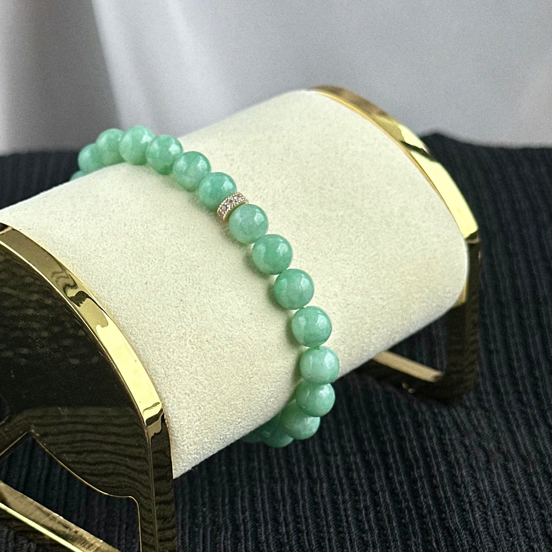 Green Sonata 7.5mm Jadeite Bracelet 绿之奏鸣