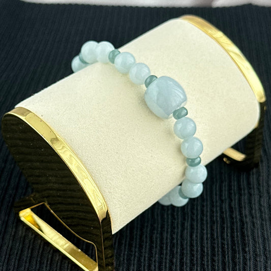 Barrels of Clarity Jadeite Bracelet 清心鼓珠