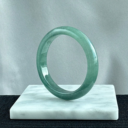 Emerald River Jadeite Bangle 56.7mm 翡翠潺潺