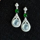 Moonlit Porcelain Jadeite Earrings 月映瓷光