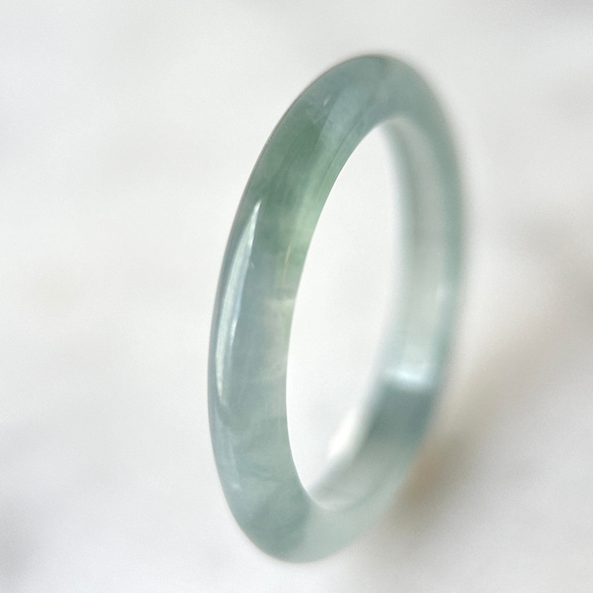 22488 Highly Translucent Sky Blue Type A Jade Ring