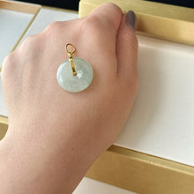 Load image into Gallery viewer, 88828 Highly Translucent Colourless Jade Donut Pendant
